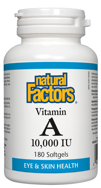 Natural Factors Vitamin A 10,000IU 180 Softgels