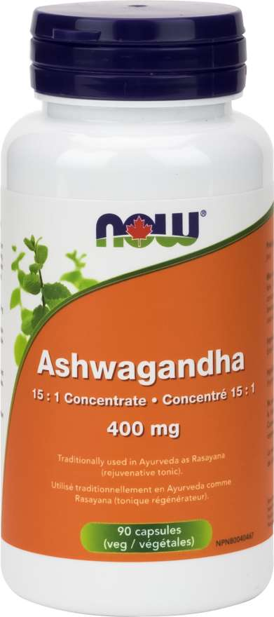 NOW Ashwaghanda 400mg 90 Vegetable Capsules