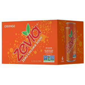 Zevia Sparkling Mandarin Orange 355ml 6 Pack