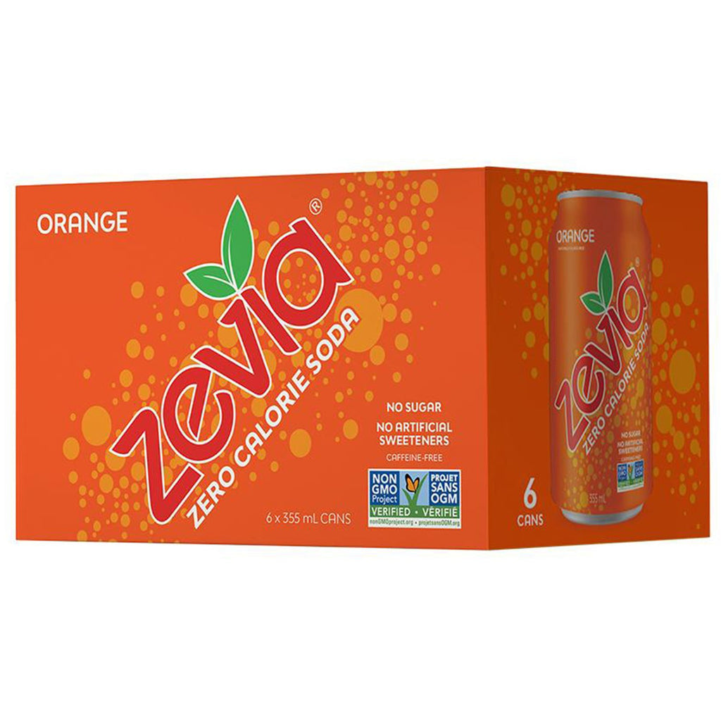 Zevia Sparkling Mandarin Orange 355ml 6 Pack