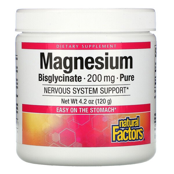 Natural Factors Magnesium Bisglycinate Pure Powder 145g