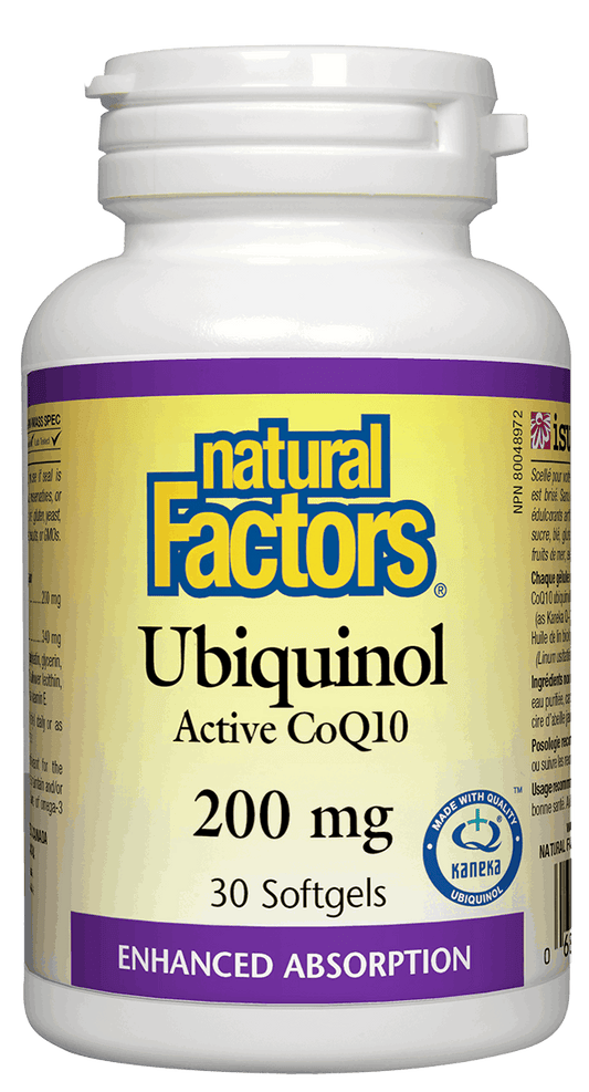 Natural Factors Ubiquinol 200mg 30 Softgels