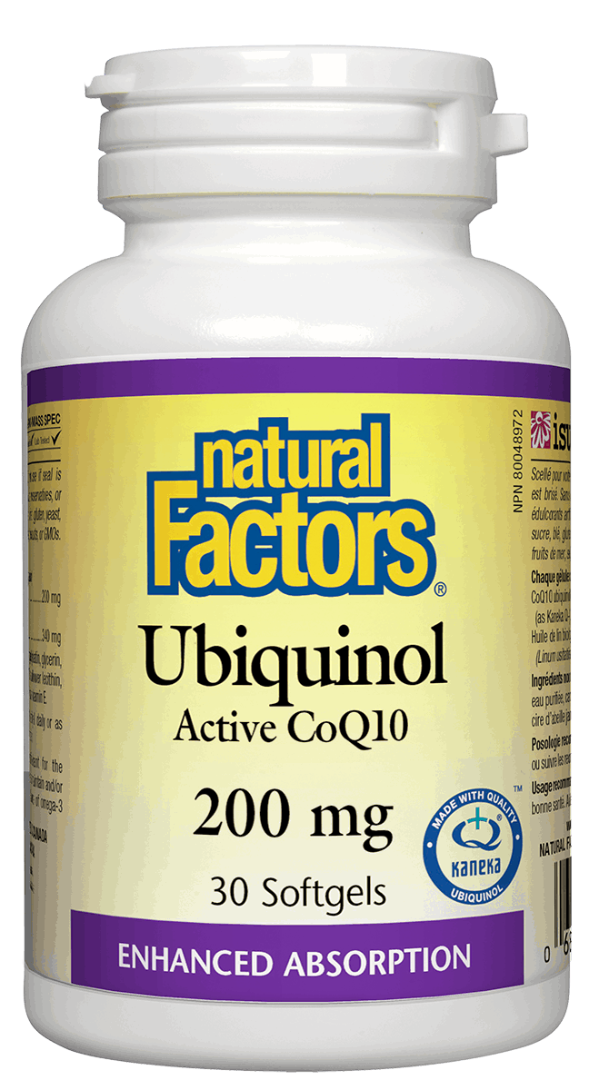Natural Factors Ubiquinol 200mg 30 Softgels