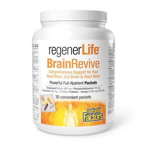 Natural Factors Regenerlife Brain Revive Kit 30 Cello Packs
