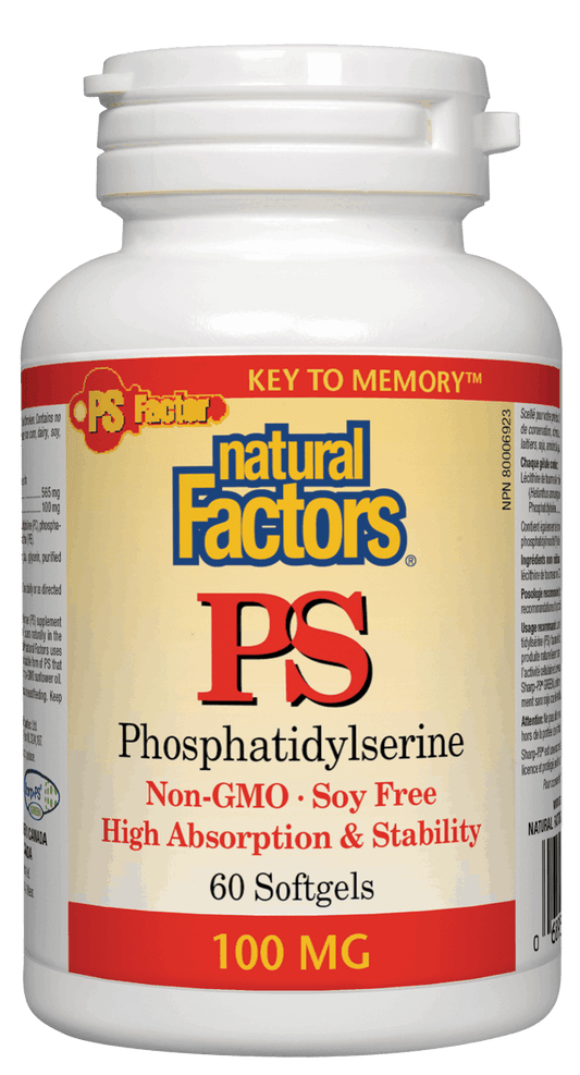 Natural Factors PS Phosphatidyl Serine 100mg 60 Softgels