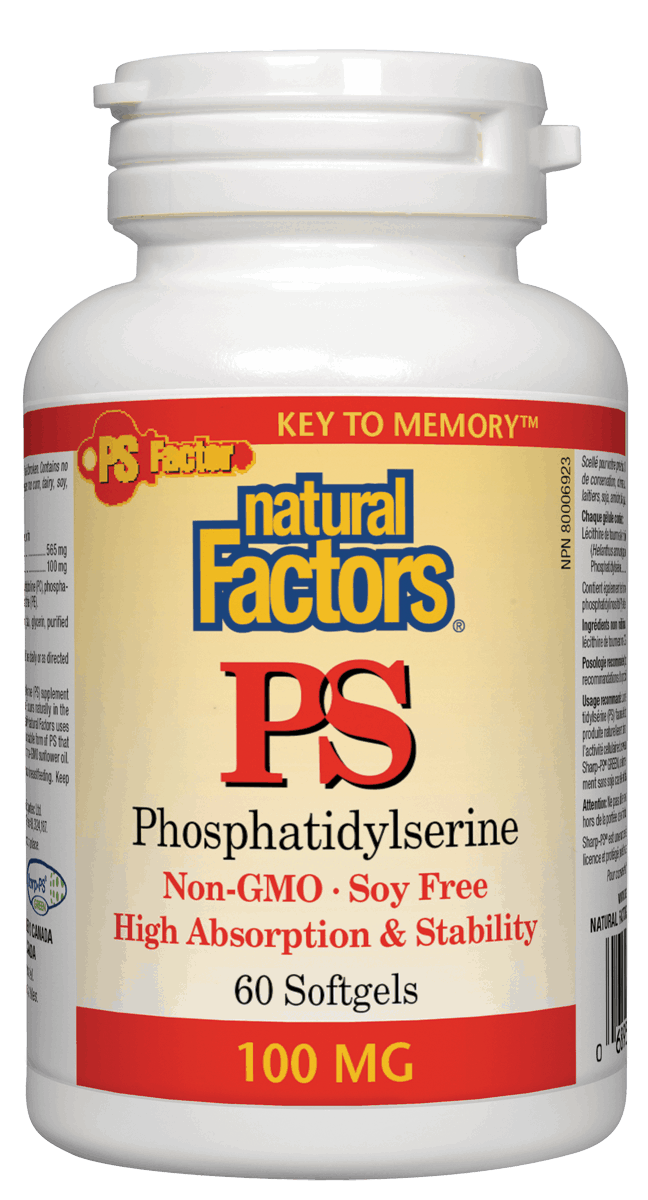 Natural Factors PS Phosphatidyl Serine 100mg 60 Softgels