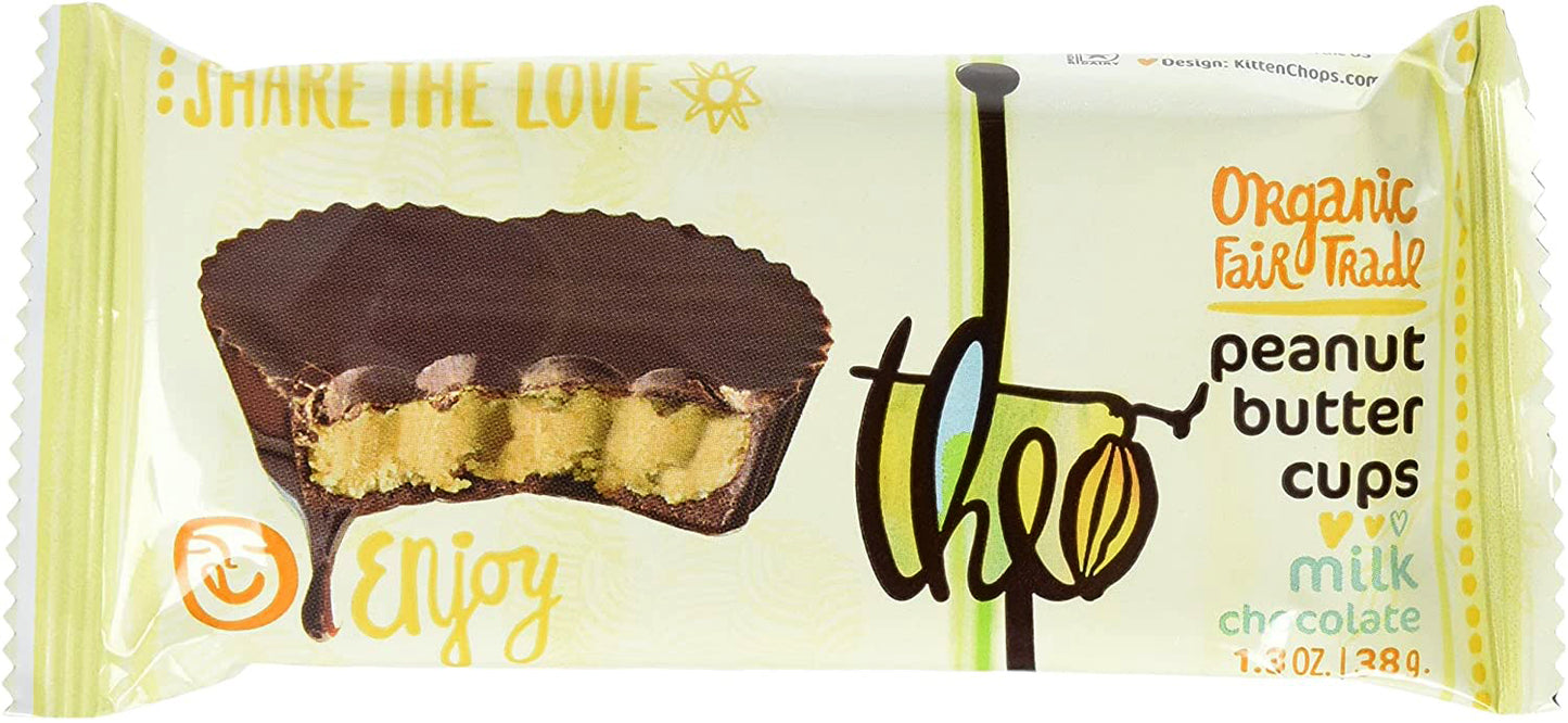 Theo Dark Chocolate Peanut Butter Cups 38g
