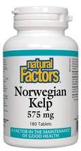 Load image into Gallery viewer, Natural Factors Norwegian Kelp 575mg 180 Tablets
