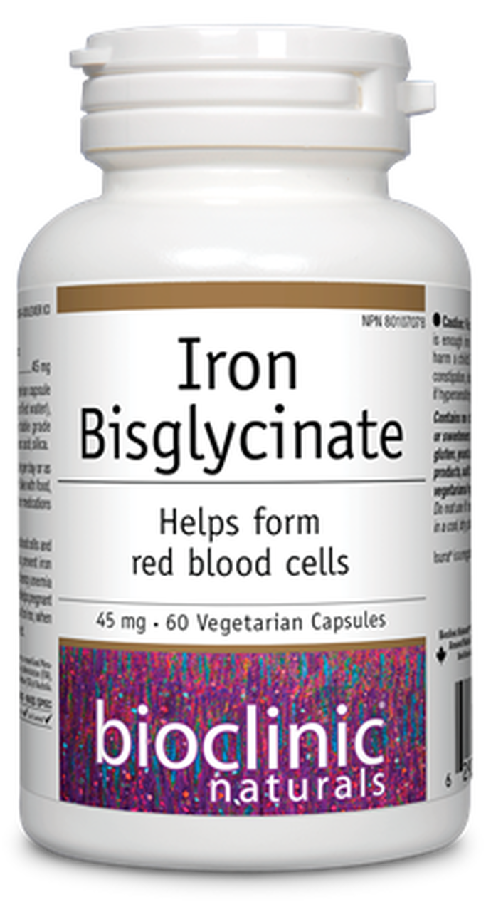 Bioclinic Iron Bisglycinate 45mg 60 Capsules