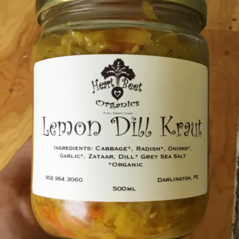 Heart Beet Organics Lemon Dill Sauerkraut 500ml