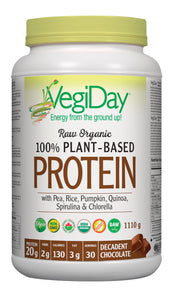 VegiDay Organic Decadent Chocolate Protein Powder 972g