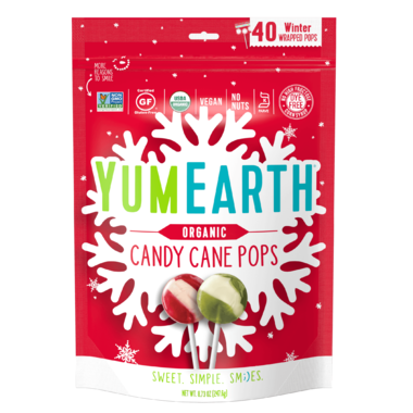 Yum Earth Organic Candy Cane Pops 40 Pack