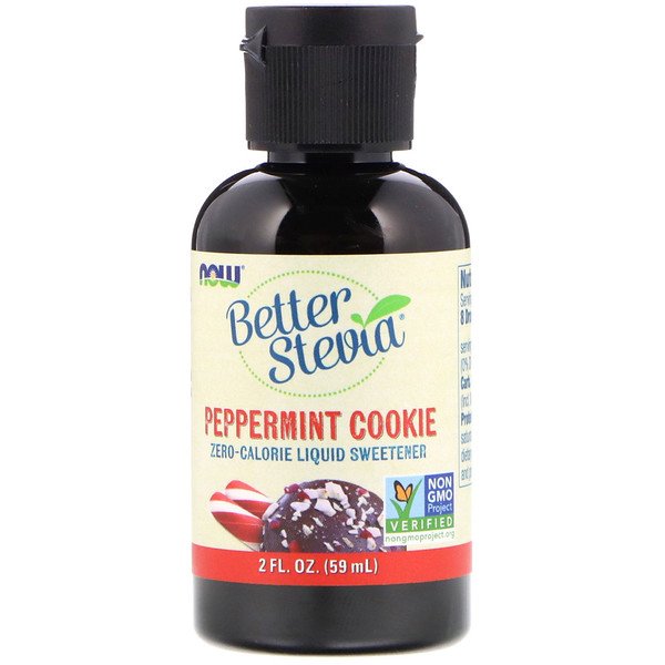 NOW Stevia Chocolate Peppermint Cookie Drops 60ml