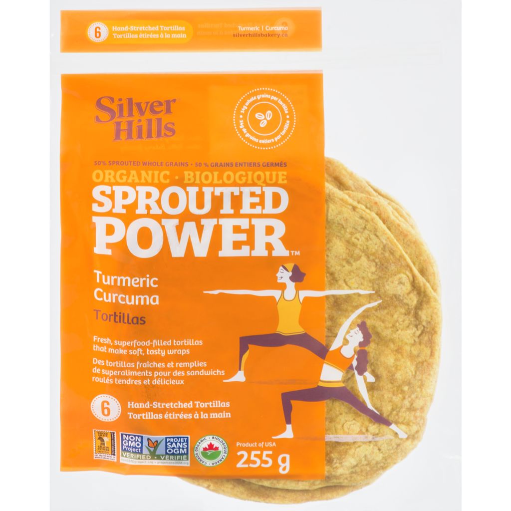 Silver Hills Sprouted Tortillas Turmeric 255g