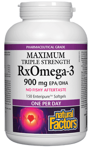 Natural Factors Rx Omega-3 Maximum Triple Strength 900 mg 150 Softgels