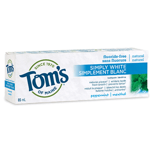 Tom's of Maine Simply White Fluoride-Free Plus Toothpaste 85ml