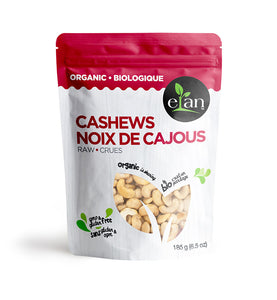 Elan Organic Raw Cashews 185g
